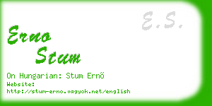erno stum business card