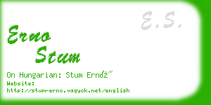 erno stum business card